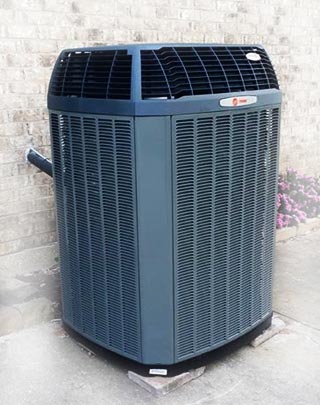 outdoor air condenser at a residential property